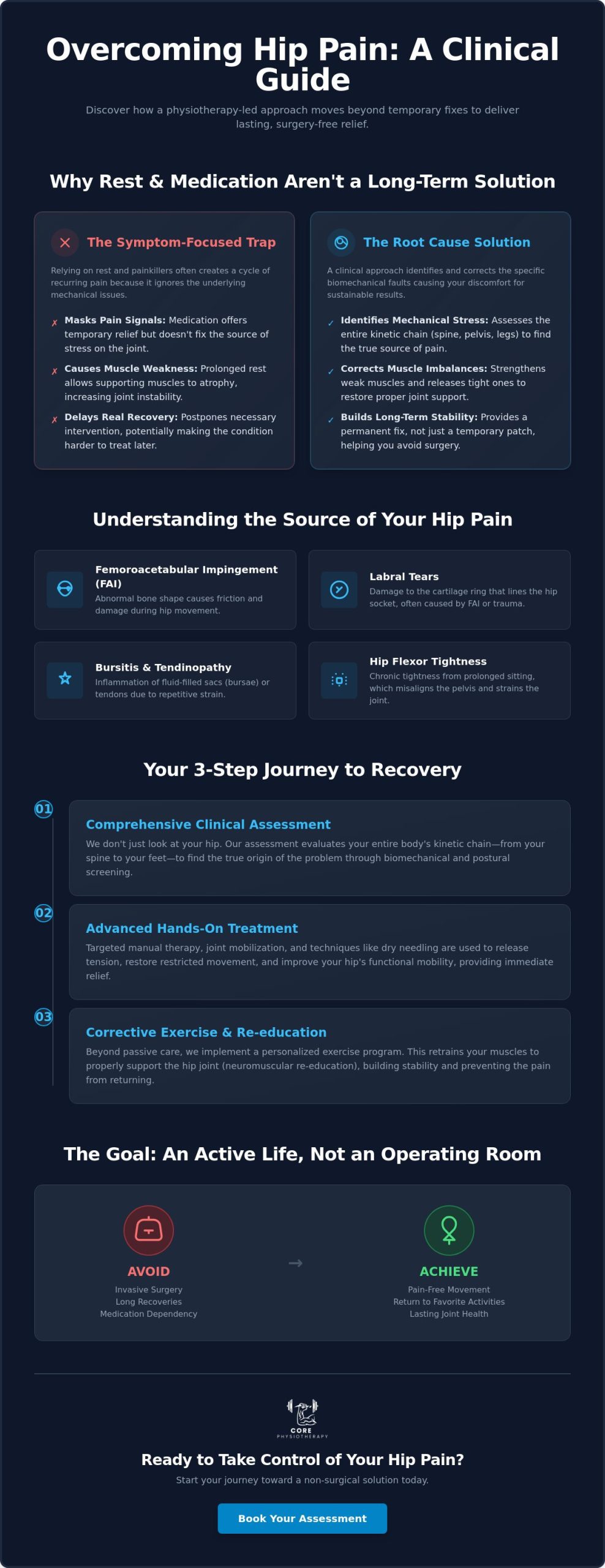 Hip Pain Treatment in JB: A Clinical Guide to Root-Cause Recovery